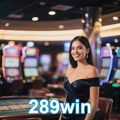 Imagem de um cassino com o logo 289win, destaque para jogos de azar e apostas online no site 289win.
