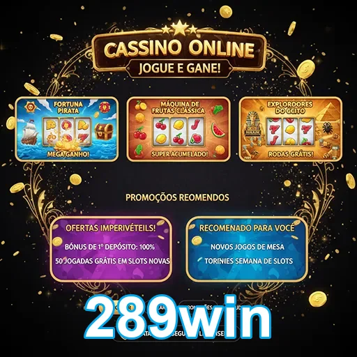 Tela de acesso ao PWA com jogos de casino na plataforma 289win