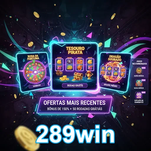 Imagem do site 289win mostrando opções de apostas esportivas e jogos de cassino.